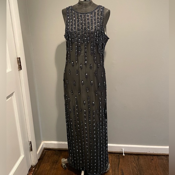 Landmark Vintage Beaded Evening Gown Size Large - Picture 1 of 15